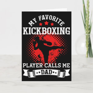 Cartão Meu jogador de kickboxing favorito me chama de pai