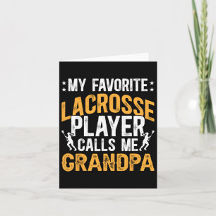 Cartão Meu Jogador de Lacrosse Favorito Avô Lacrosse Gran