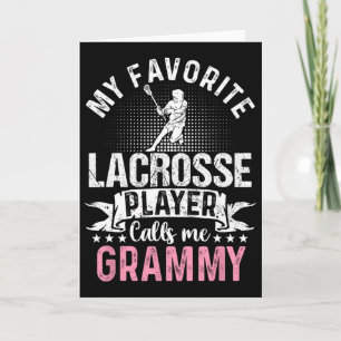 Cartão Meu jogador de lacrosse favorito me chama de vovó 