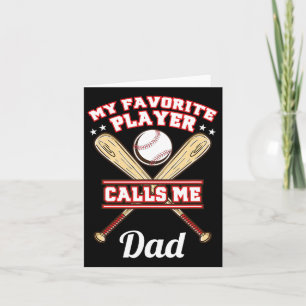 Cartão Meu Jogador Favorito Me Chama De Baseball De Pai