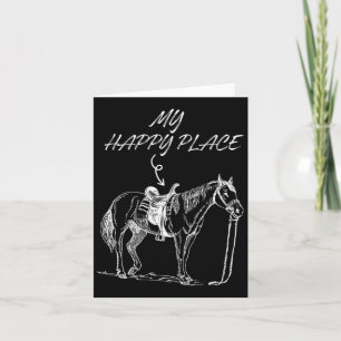 Cartão Meu Lugar Feliz Pôr Cavalo Passando Cavalo Equador