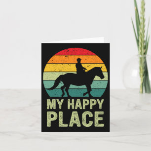 Cartão Meu Lugar Feliz Pôr Cavalo Passando Cavalo Equador