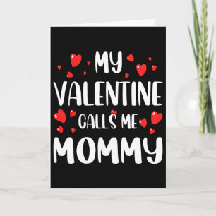 Cartão Meu namorado me chama de mamãe Funny Vday Corações