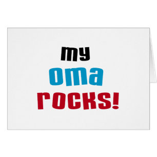 Cartão Meu Oma balança t-shirt e presentes