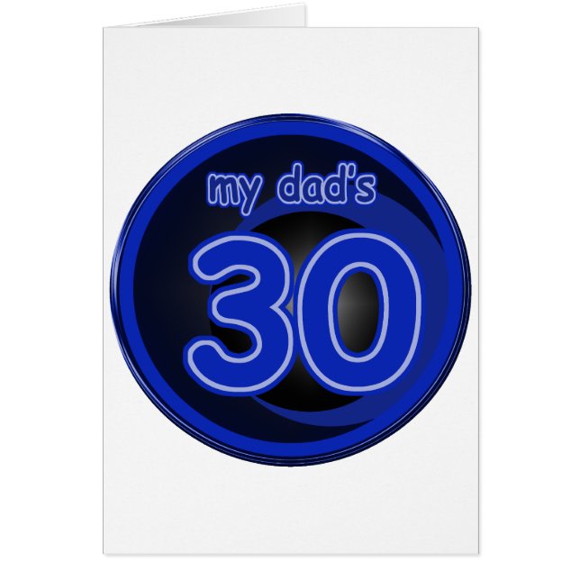 Cartão Meu pai é 30 (Frente)