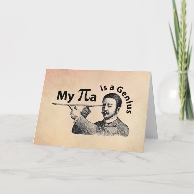Cartão Meu pai é um gênio (Frente)
