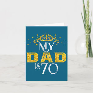 Cartão Meu pai tem 70 anos feliz aniversário de 70 anos m