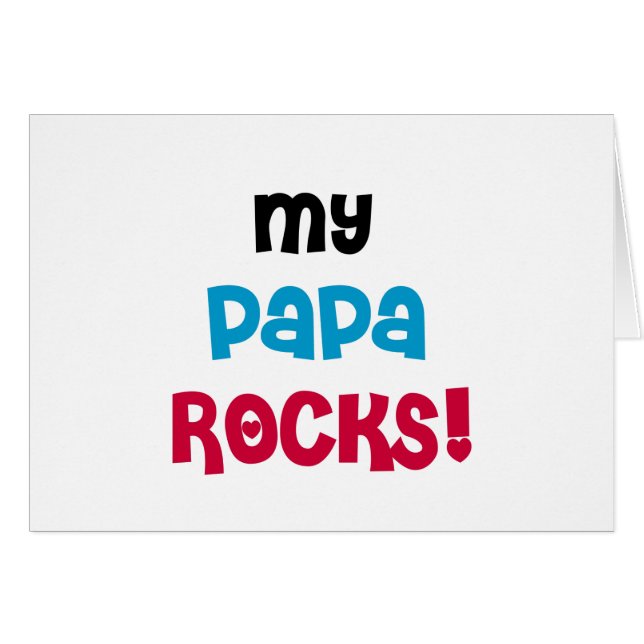 Cartão Meu Papa Rocks Camisetas e presentes (Frente Horizontal)