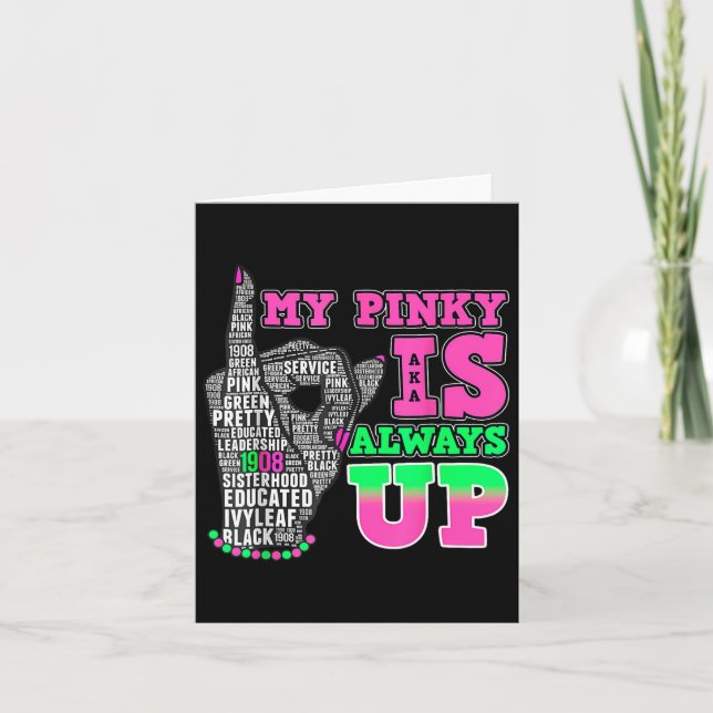 Cartão Meu Pinky Está Sempre Acima Como História Negra Mê (Frente)