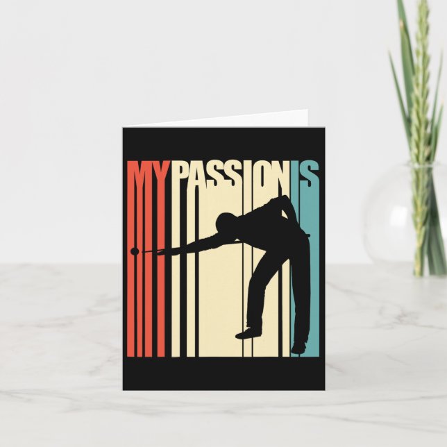 Cartão Meu Pion É Camisa De Bilhar Jogando Piscina Nó (Frente)