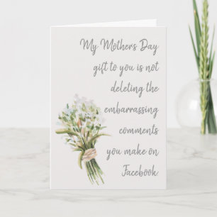 Cartão Meu presente de Dia de as mães para você