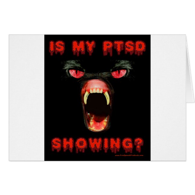 Cartão Meu PTSD está mostrando? (Frente Horizontal)