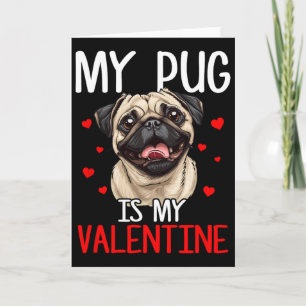 Cartão Meu Pug é meu namorado