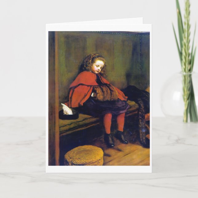 Cartão Meu Segundo Sermão, John Everett Millais (Frente)