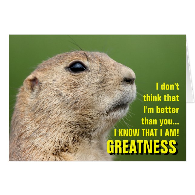 Cartão Meu superpoder está sendo melhor que você (Frente Horizontal)