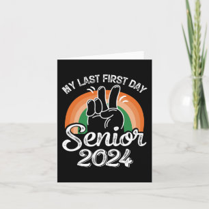 Cartão Meu Último Mais velho do Primeiro Dia 2024 Retro V