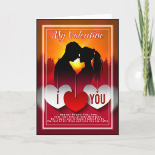 Cartão Meu Valentim Eu Vou Amar Até o Fim dos Tempos