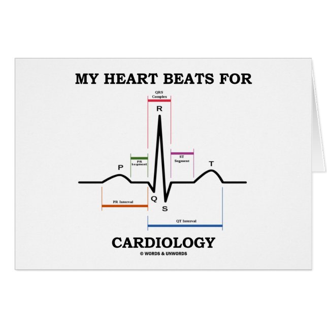 Cartão Meus batimentos cardíacos para a cardiologia (Frente Horizontal)
