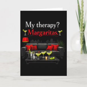 Cartão Meus margaritas de terapia. design de lounge da tu