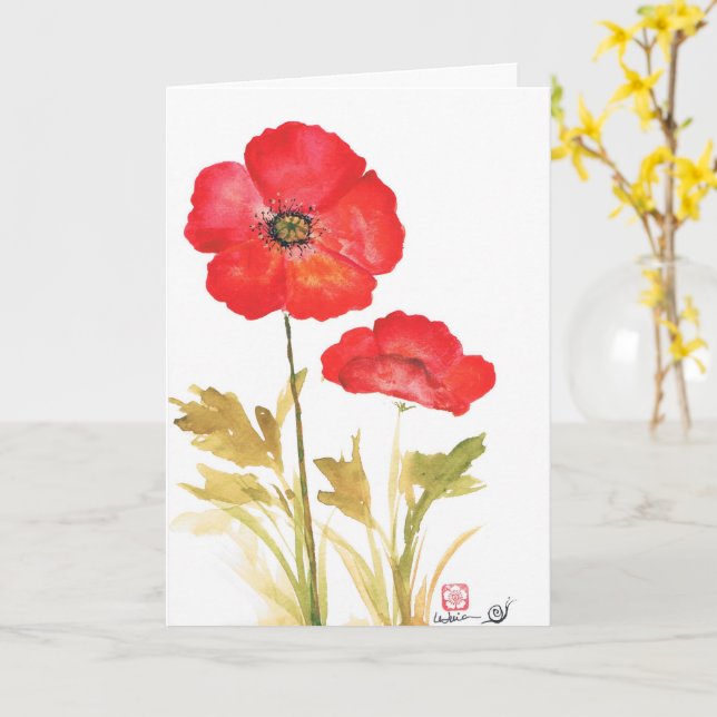 Cartão Meus Poppies (Flor Amarela)