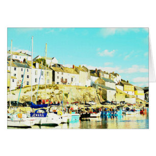 Cartão Mevagissey Cornwall England Watercolor