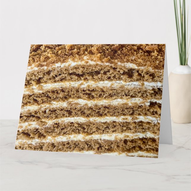 Cartão Mevik Honey Cake Abstrato (Frente)