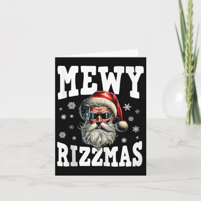 Cartão Mewy Rizzmas Crianças Adolescentes Engraçados Feli (Frente)