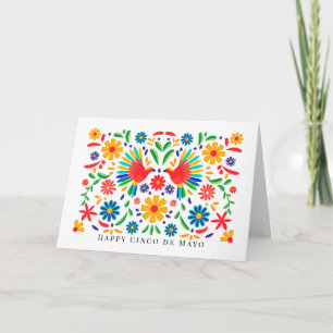 Cartão Mexican Pattern Cinco de Mayo Greeting Card
