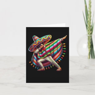 Cartão Mexicano Dabbing Poncho Cinco De Mayo Dab Fiesta B