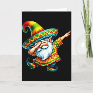 Cartão Mexicano fazendo Dabbing com Sombrero Gnome Cinco