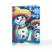 Mexicano Folk Art Snowmen Personalizado