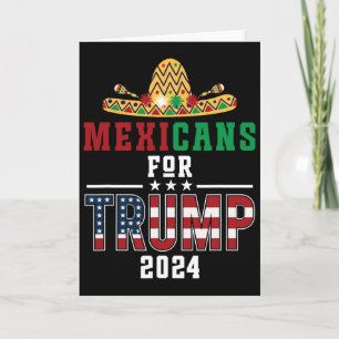Cartão Mexicanos Pelo Trump Usa Bandeira Votar Republican