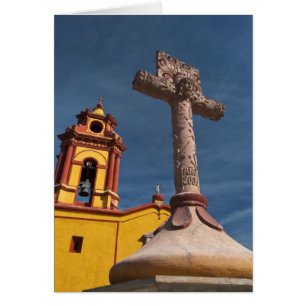 Cartão México, Bernal. Vista da Igreja de San Sebastian