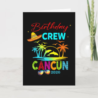 Cartão Mexico Cancun Birthday Boy Trip Vacation 2026 Matc