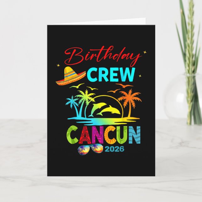 Cartão Mexico Cancun Birthday Boy Trip Vacation 2026 Matc (Frente)