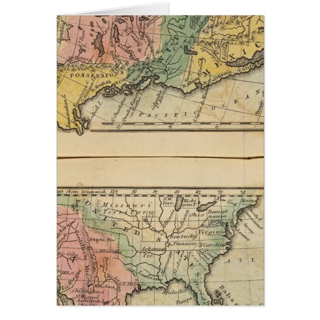 Cartão México, Guatemala, IU, América do Norte (Frente)