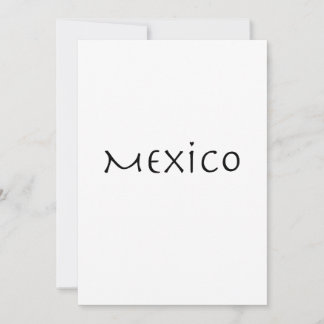 Cartão Mexico - minimalistic typography card