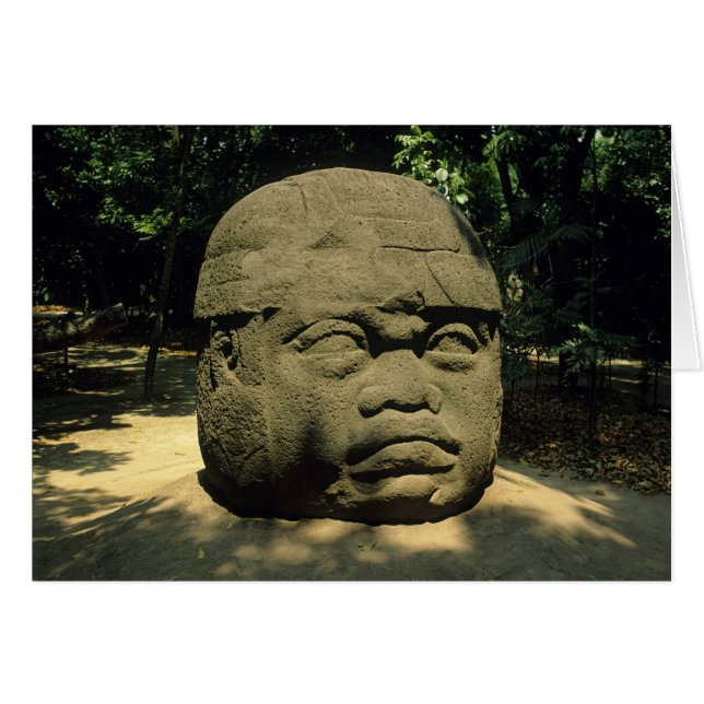 Cartão México, Villahermosa, cabeça gigante Olmec, La Ven (Frente Horizontal)