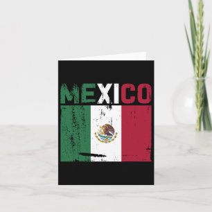 Cartão México Vintage, Chapéu do Orgulho da Bandeira Mexi