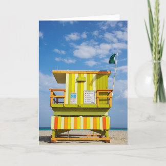 Cartão Miami Beach Life Guard Stand Greeting Card