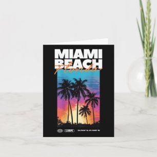 Cartão Miami Beach Summer Palm Vacing Usa