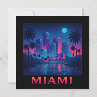 Cartão Miami Moonrise - Skyline Neon