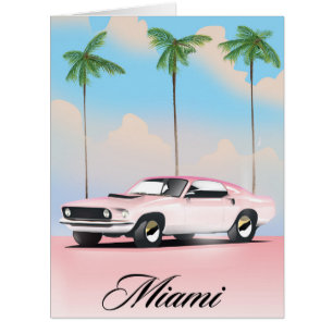 Cartão Miami Pink Sunset
