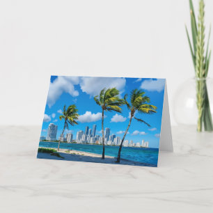 Cartão Miami South Beach Florida Watercolor