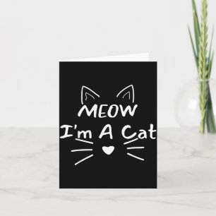 Cartão Miau Um Gato Fantasia Divertida de Halloween Homen