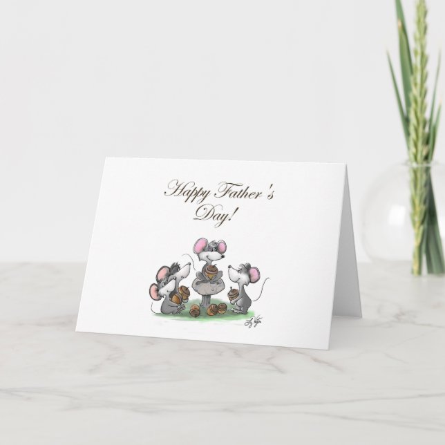 Cartão Mic, Mac e o dia dos pais feliz de Moe (Frente)