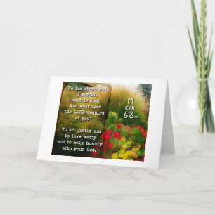 Cartão Micah 6:8 Greeting Card