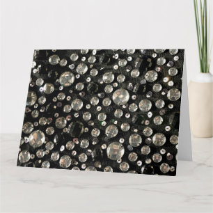 Cartão Miçangas e sequências de vidro