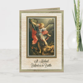 Cartão Michael, a Oração Arcanjo