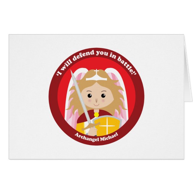 Cartão Michael, o Arcanjo (Frente Horizontal)